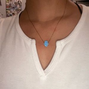 Blue Hamsa Necklace